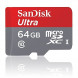 SanDisk Ultra Android microSDXC 64GB bis zu 80 MB/Sek, Class 10 Speicherkarte + SD-Adapter FFP-04